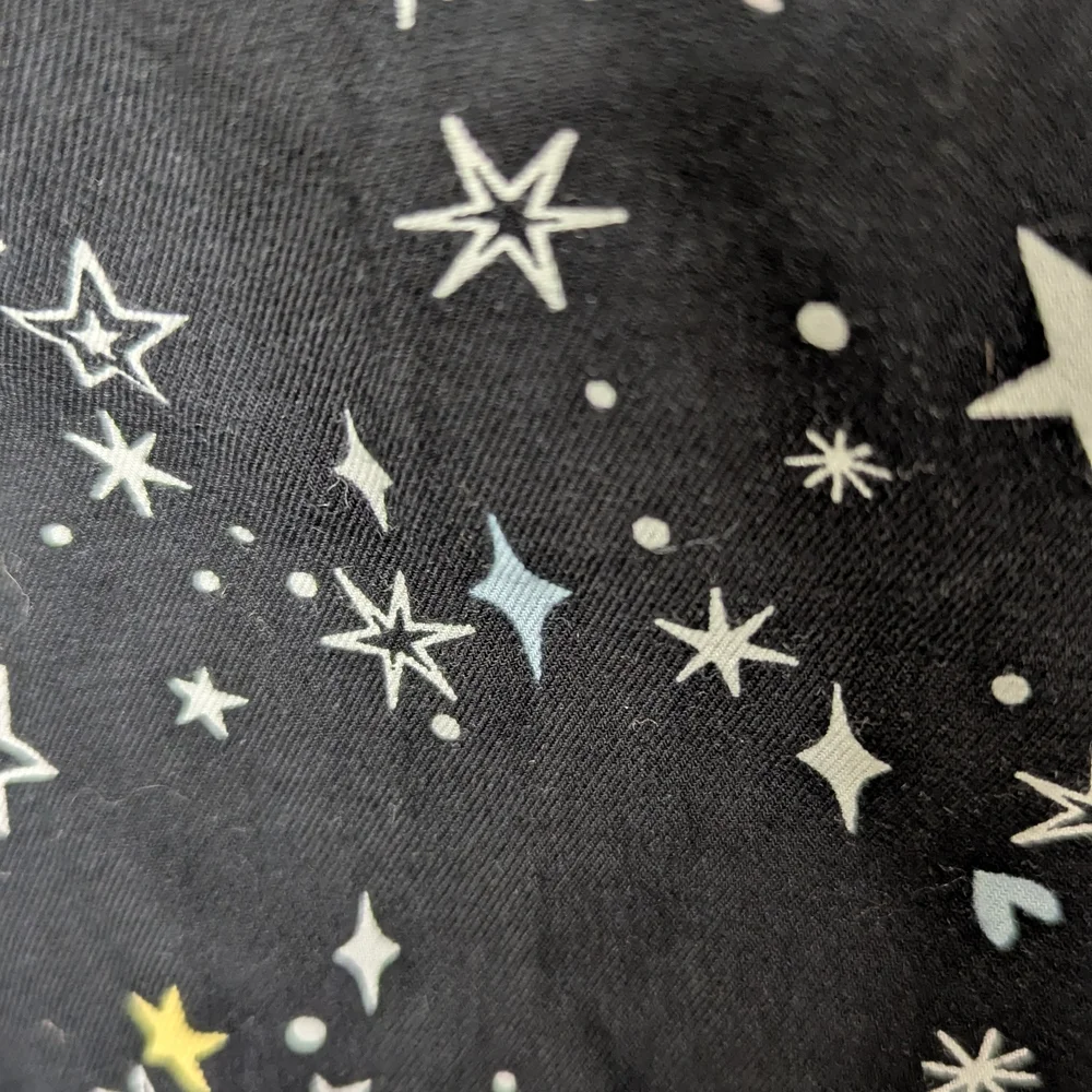 Joyspun Celestial Sleep Shorts Black White Stars Moon Plus Size 3X - Picture 5 of 10